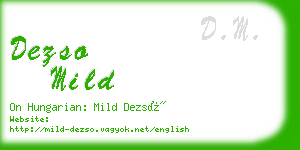 dezso mild business card